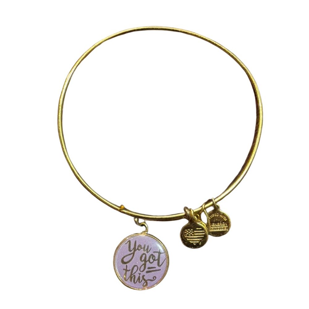 ALEX & ANI "You Got This" Charm Bangle Bracelet